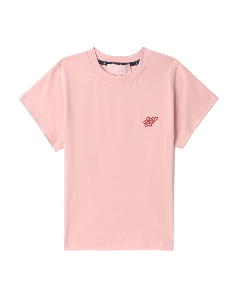 T Shirts Bape One-point Rose Femme | SSH-67799341